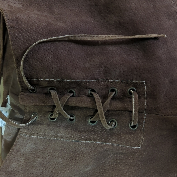Jamie Nicole size 7 brown suede pants - Picture 2 of 4